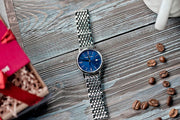 Maurice Lacroix Eliros Sunbrushed Blue Dial Silver Steel Strap Watch for Women - EL1094-SS002-130-1