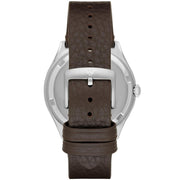 Emporio Armani Dress Quartz White Dial Brown Leather Strap Watch For Men - AR1999