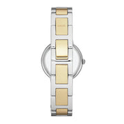 Fossil Virginia Silver Dial Two Tone Steel Strap Watch for Women - ES3503