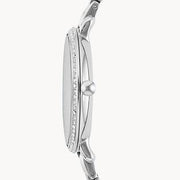 Fossil Jacqueline White Dial Silver Steel Strap Watch for Women - ES3545