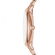 Fossil Jacqueline Rose Gold Dial Rose Gold Steel Strap Watch for Women - ES3970