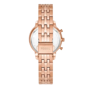 Fossil Neutra Chronograph Mother of Pearl Brown Dial Rose Gold Steel Strap Watch for Women - ES5218