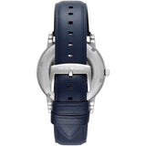 Emporio Armani Luigi Chronograph Blue Dial Blue Leather Strap Watch For Men - AR60011