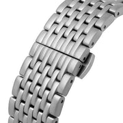 Emporio Armani Aviator Skeleton Blue Dial Silver Mesh Bracelet Watch For Men - AR60024