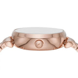 Emporio Armani Meccanico Gianni T Bar Blue Dial Rose Gold Steel Strap Watch For Women - AR60043