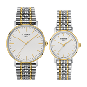 Tissot T Classic Everytime Small White Dial Two Tone Mesh Bracelet Watch For Women - T109.210.22.031.00