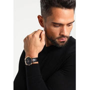 Fossil The Minimalist Black Dial Black Leather Strap Watch for Men - FS5376