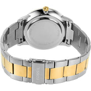 Fossil Neutra Moonphase Multifunction Black Dial Two Tone Steel Strap Watch for Men - FS5906