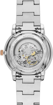 Fossil Neutra Automatic Skeleton White Dial Two Tone Steel Strap Watch for Men - ME3196
