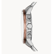 Fossil Bannon Multifunction Brown Dial Two Tone Steel Strap Watch for Men - BQ2502