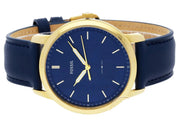 Fossil The Minimalist 3H Analog Blue Dial Blue Leather Strap Watch for Men - FS5789