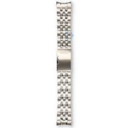 Fossil FB-01 Chronograph Black Dial Silver Steel Strap Watch for Men - FS5837