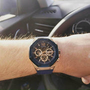 Guess Momentum Chronograph Blue Dial Blue Rubber Strap Watch for Men - GW0263G2