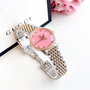 Gucci G Timeless Quartz Pink Dial Two Tone Steel Strap Watch For Women - YA1265030