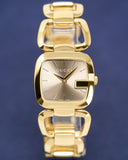 Gucci G Gucci Brown Dial Rose Gold Steel Strap Watch For Women - YA125408