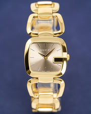 Gucci G Gucci Sunbrushed Brown Dial Rose Gold Steel Strap Watch For Women - YA125511