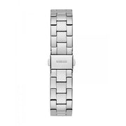 Guess Cubed Analog Silver Dial Silver Steel Strap Watch For Women - GW0606L1