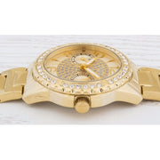 Guess Sassy Analog Quartz Gold Dial Gold Steel Strap Watch For Women - W0705L2