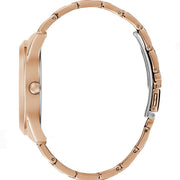 Guess Crush Rose Gold Dial Rose Gold Steel Strap Watch For Women - GW0020L3