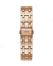 Guess Cosmo Diamonds Silver Dial Rose Gold Steel Strap Watch For Women - GW0033L3