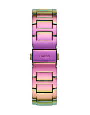 Guess Lady Frontier Diamonds Silver Dial Multicolor Steel Strap Watch for Women - GW0044L1