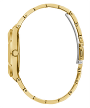 Guess Crystalline Diamonds Gold Dial Gold Steel Strap Watch for Women - GW0114L2
