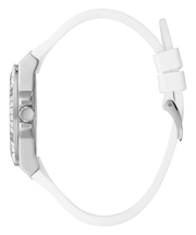 Guess Venus Diamonds White Dial White Rubber Strap Watch for Women - GW0118L3