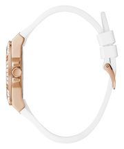 Guess Venus Diamonds White Dial White Rubber Strap Watch for Women - GW0118L4