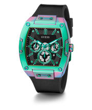 Guess Phoenix Multifunction Black Dial Black Rubber Strap Watch for Men - GW0202G5