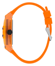 Guess Phoenix Multifunction Black Dial Orange Rubber Strap Watch For Men - GW0203G10