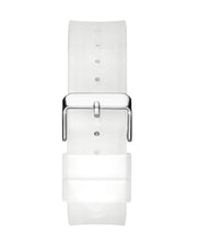 Guess Phoenix Multi Function Silver Dial White Rubber Strap Watch for Men - GW0203G1