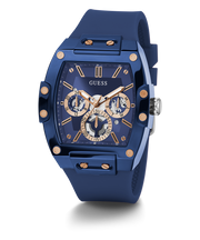 Guess Phoenix Multifunction Blue Dial Blue Rubber Strap Watch for Men - GW0203G7