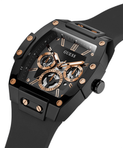 Guess Phoenix Multifunction Black Dial Black Silicone Strap Watch For Men - GW0203G8