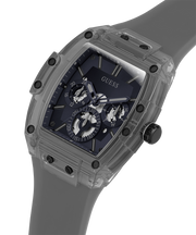 Guess Phoenix Multifunction Black Dial Grey Silicone Strap Watch For Men - GW0203G9