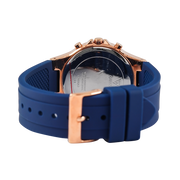 Guess Moonlight Diamonds White Dial Blue Rubber Strap Watch for Women - GW0257L3