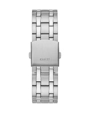Guess Continental Black Dial Silver Steel Strap Watch for Men - GW0260G1