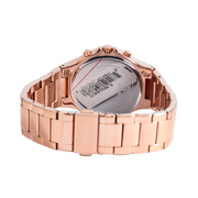 Guess Moonlight Multi Function Diamonds White Dial Rose Gold Steel Strap Watch for Women - GW0320L3