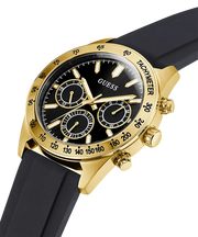 Guess Sport Multifunctional Black Dial Black Rubber Strap Watch for Men - GW0332G2
