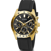 Guess Sport Multifunctional Black Dial Black Rubber Strap Watch for Men - GW0332G2