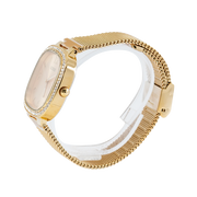 Guess Tapestry Diamonds Gold Dial Gold Mesh Bracelet Watch for Women - GW0354L2