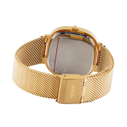 Guess Tapestry Diamonds Gold Dial Gold Mesh Bracelet Watch for Women - GW0354L2