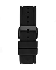 Guess Connoisseur Black Dial Black Leather Strap Watch For Men - GW0353G1