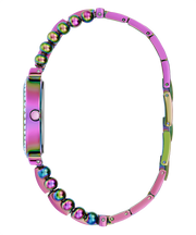 Guess Intricate Iridescent Crystals Purple Dial Purple Steel Strap Watch for Women - GW0401L4