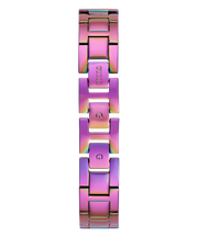 Guess Intricate Iridescent Crystals Purple Dial Purple Steel Strap Watch for Women - GW0401L4