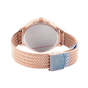 Guess Soiree Diamonds Rose Gold Dial Rose Gold Mesh Bracelet Watch for Women - GW0402L3