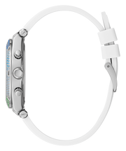 Guess Glitz Pride Limited Edition White Dial White Rubber Strap Watch for Women - GW0407L4
