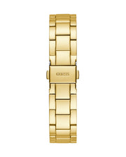 Guess Crown Jewel Diamonds White Dial Gold Steel Strap Watch for Women - GW0410L2
