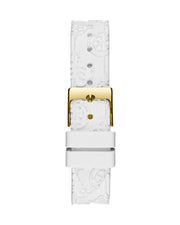 Guess Marina Multifunction White Dial White Rubber Strap Watch for Women - W1025L5