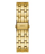 Guess Heiress Multifunction Diamonds Gold Dial Gold Steel Strap Watch for Women - GW0440L2