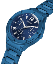 Guess Scope Multifunction Blue Dial Blue Steel Strap Watch for Men - GW0454G4